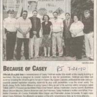 Northfield Record - &quot;Because of Casey&quot;