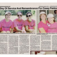 A Day of Service and Remembrance For Casey Feldman - Springfield Press 