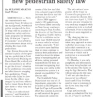 Police Out in Force to Instruct New Pedestrian Safety Law